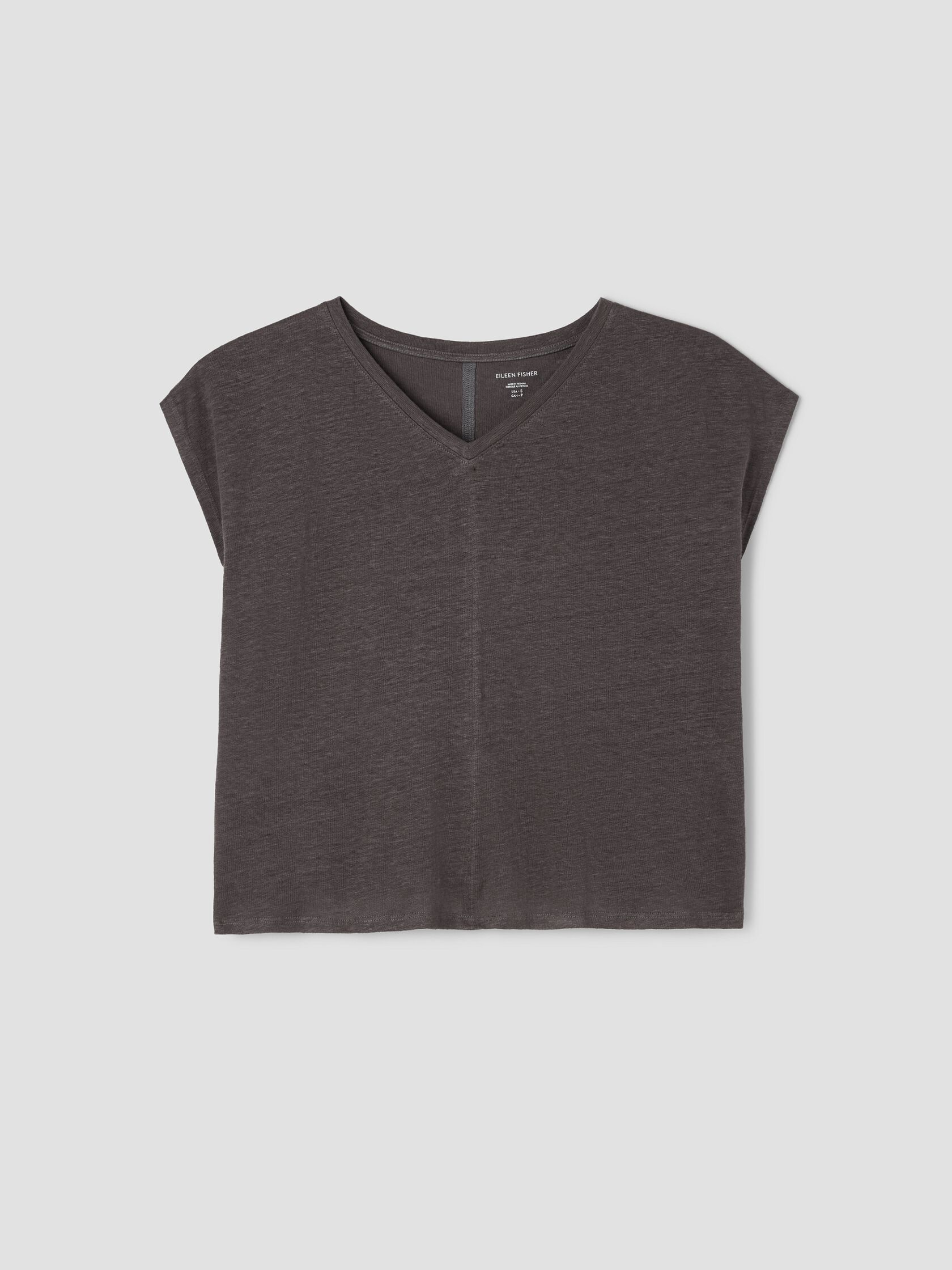 Organic Linen Jersey V-Neck Tee