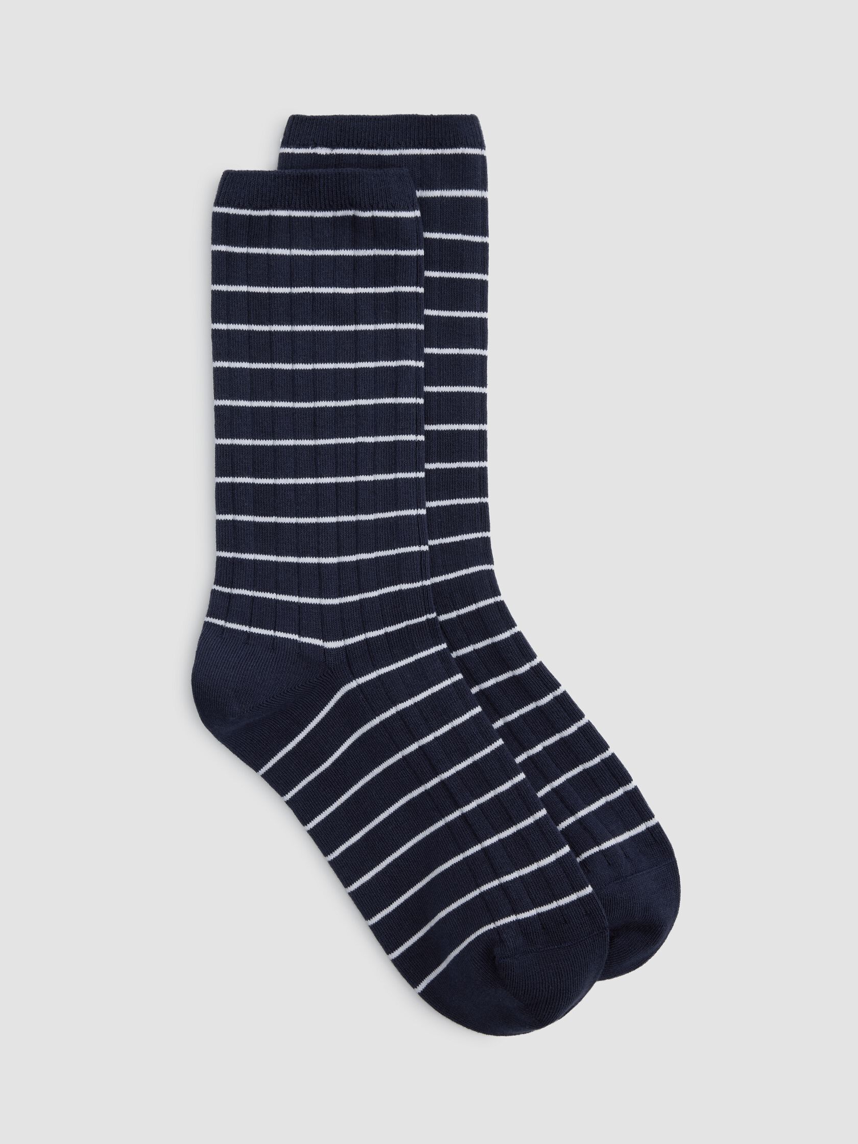 Striped Rib Trouser Sock