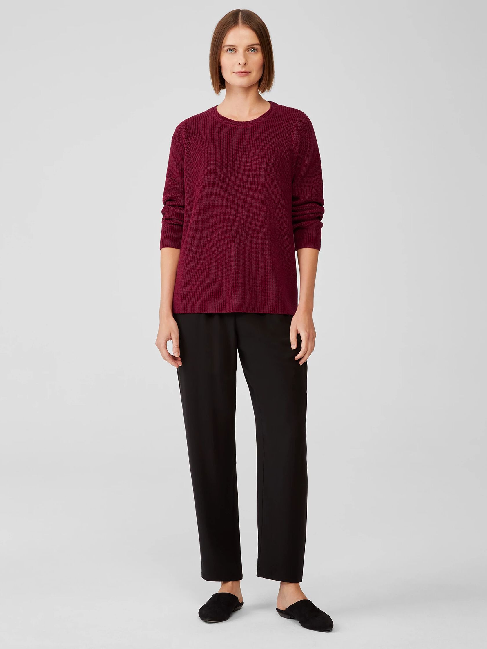 Merino Crew Neck Top in Responsible Wool