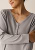 Organic Cotton Rib V-Neck Sleep Top