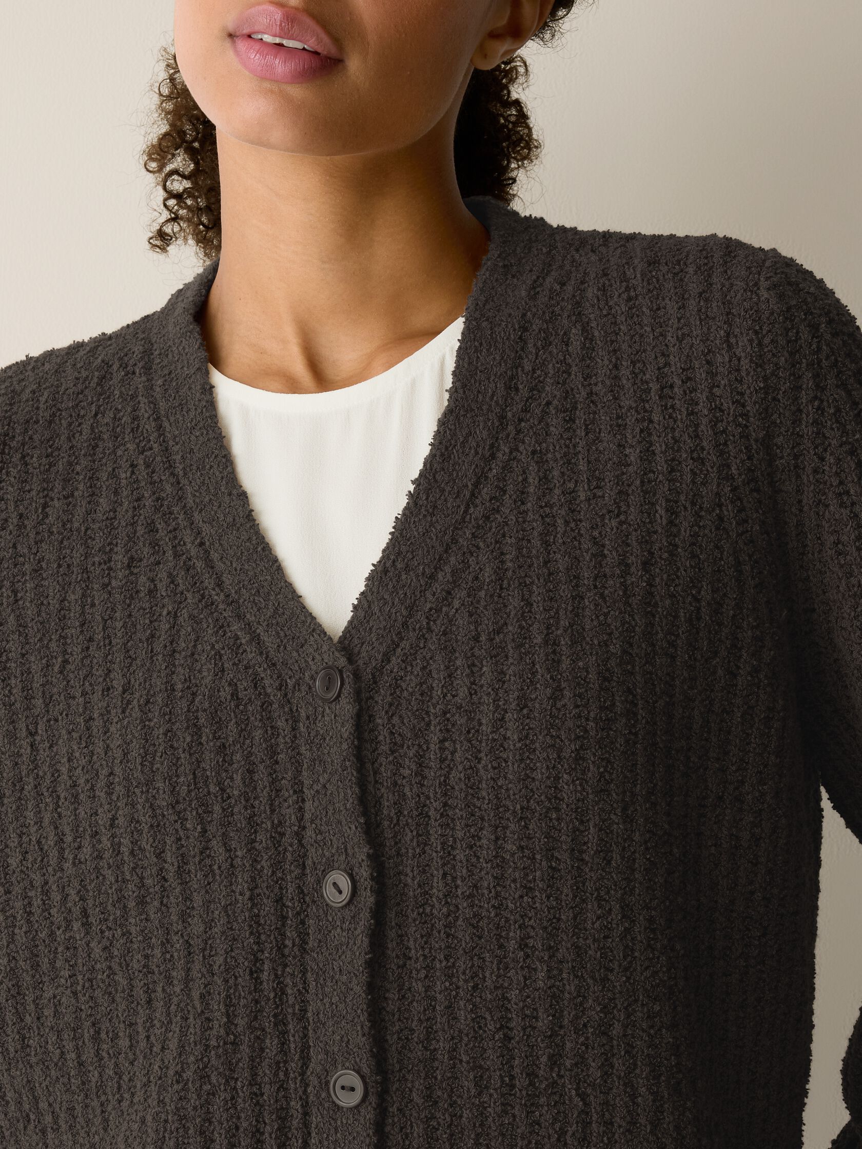 Organic Cotton Fluff Cardigan