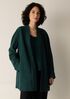 Lightweight Boiled Wool High Collar Jacket in Regenerative Wool