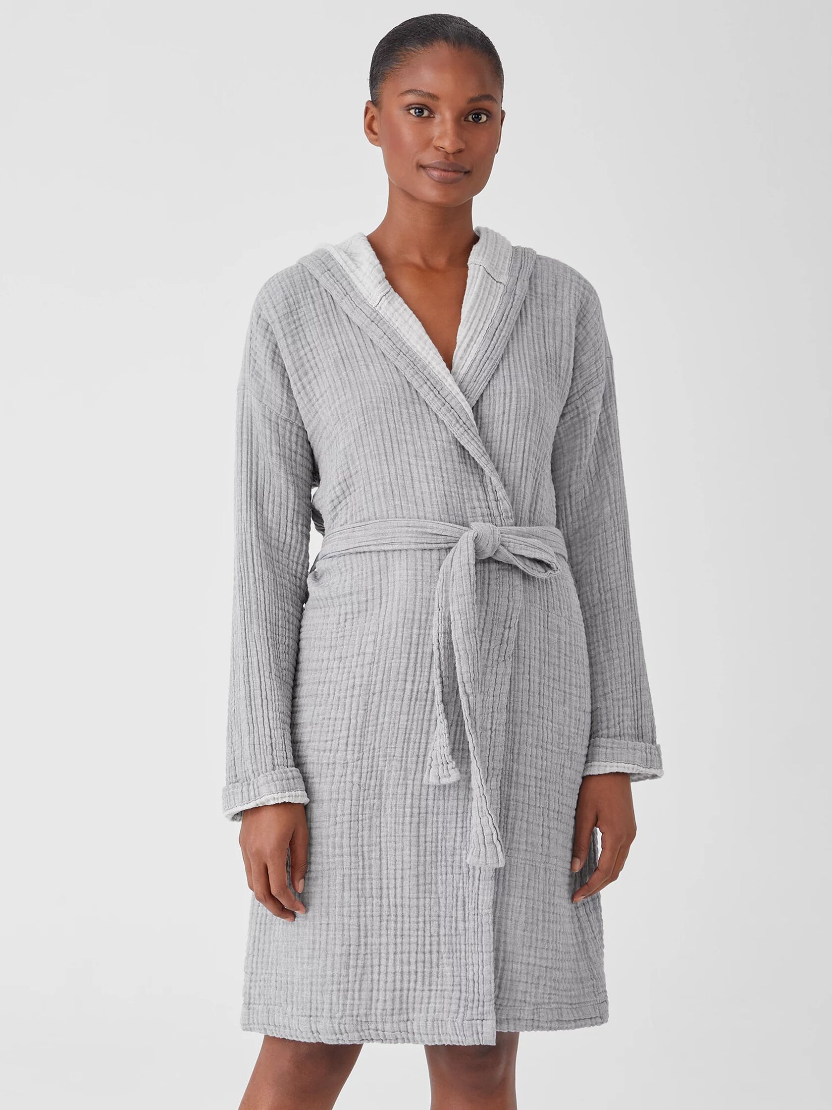Organic Cotton Gauze Hooded Robe