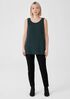 Silk Georgette Crepe Ballet Neck Tank