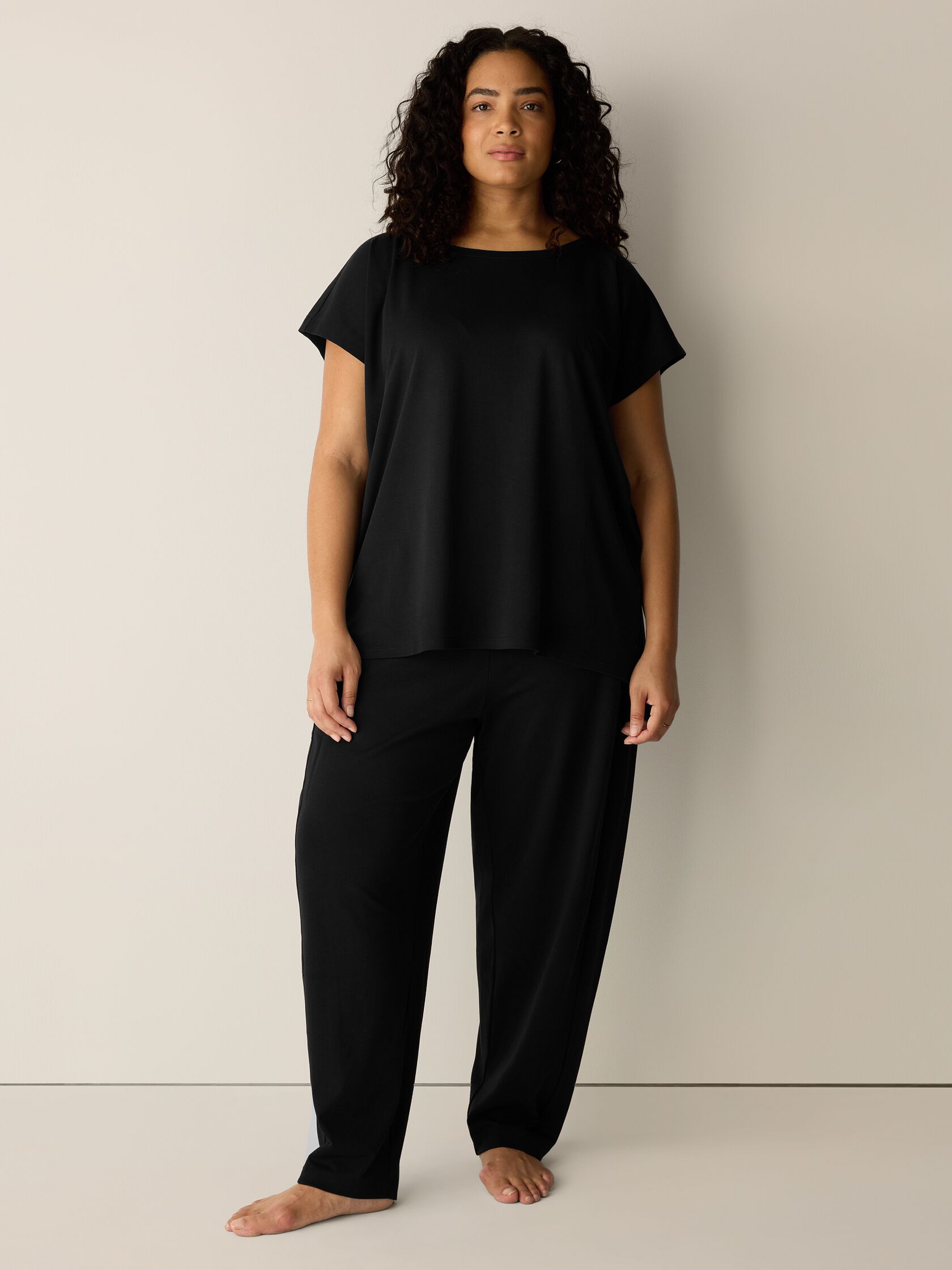 Organic Cotton Interlock Lantern Sleep Pant