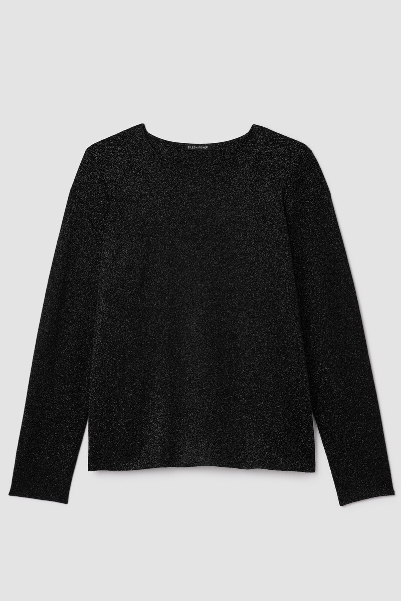 Wool Shimmer Crew Neck Top Wool Shimmer Crew Neck Top