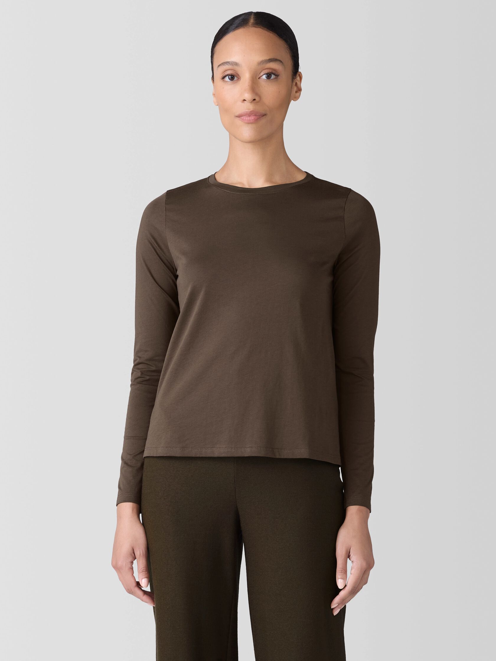Organic Pima Cotton Jersey Long-Sleeve Tee