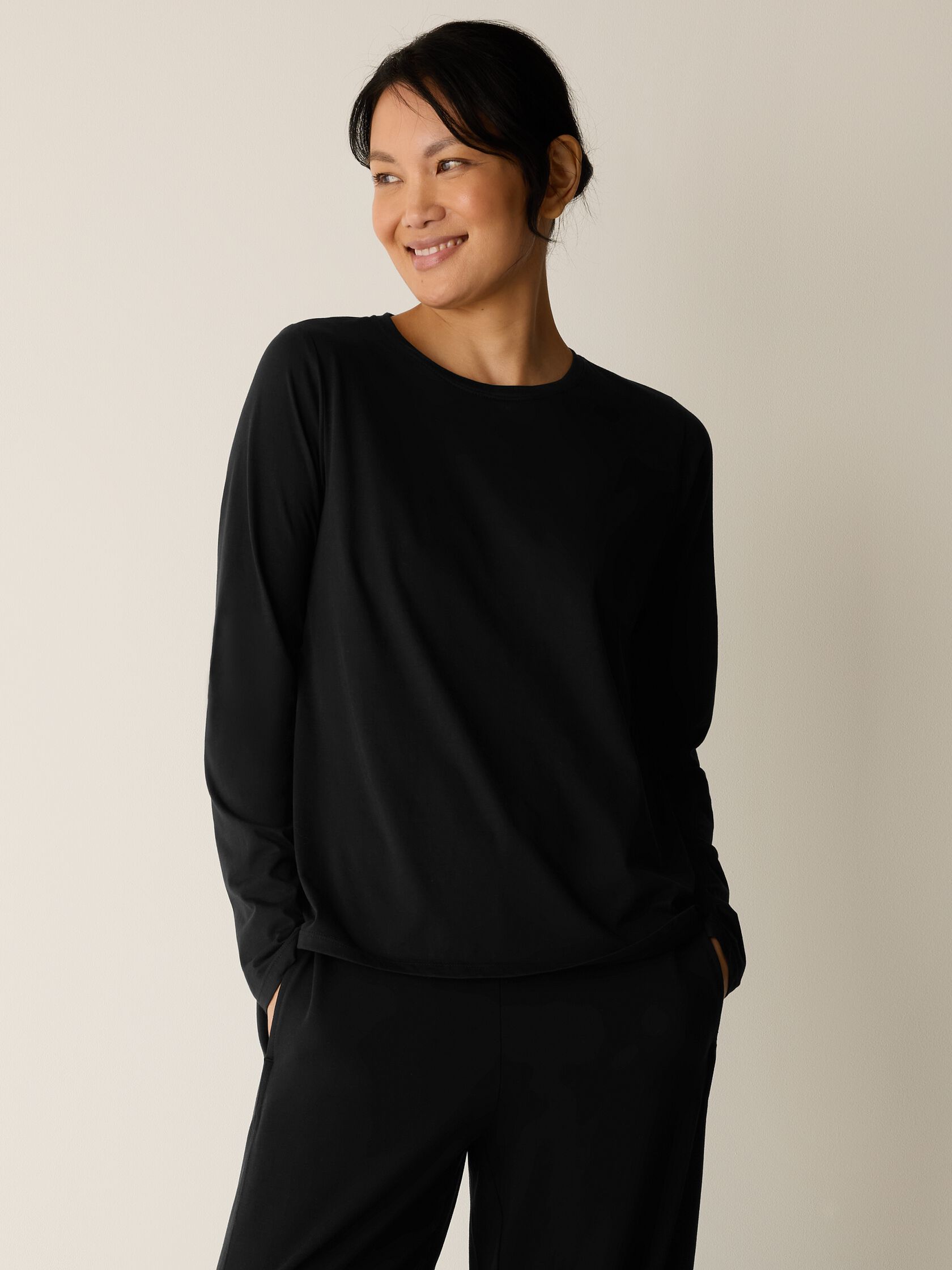 Organic Pima Cotton Jersey Long-Sleeve Tee