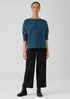 Lightweight Boiled Wool Bateau Neck Top in Regenerative Wool