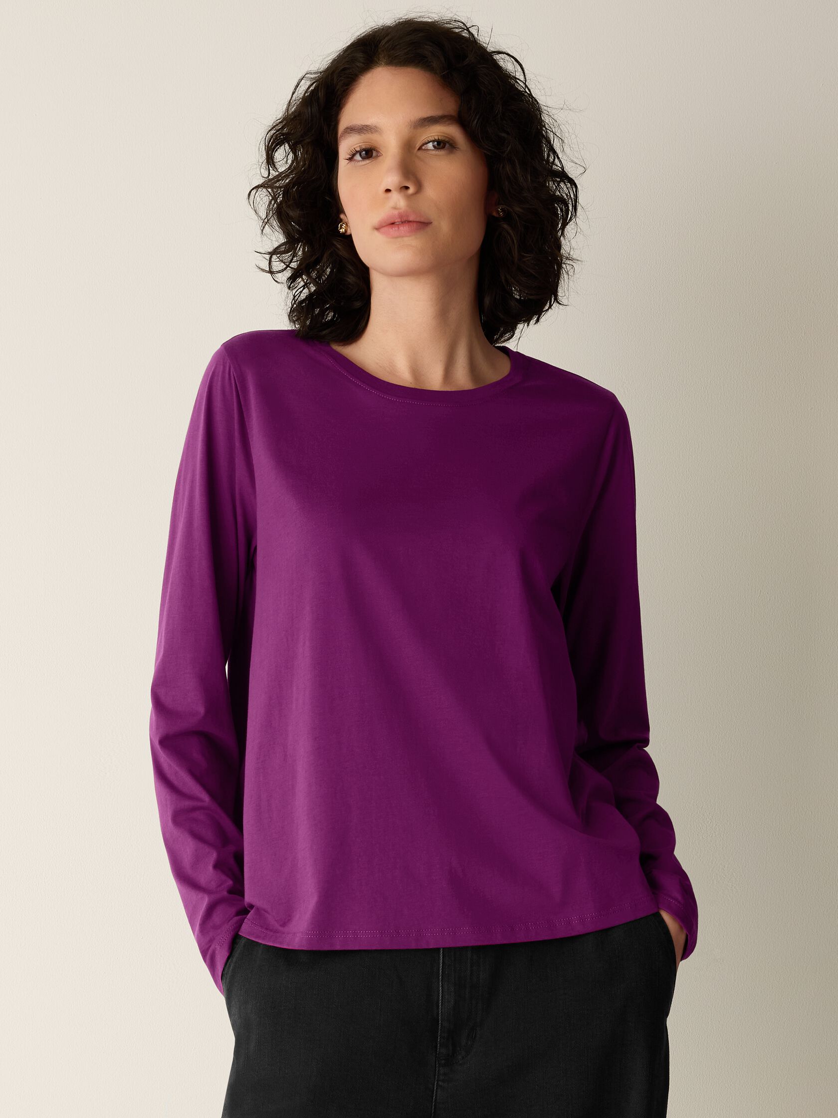 Organic Pima Cotton Jersey Long-Sleeve Tee