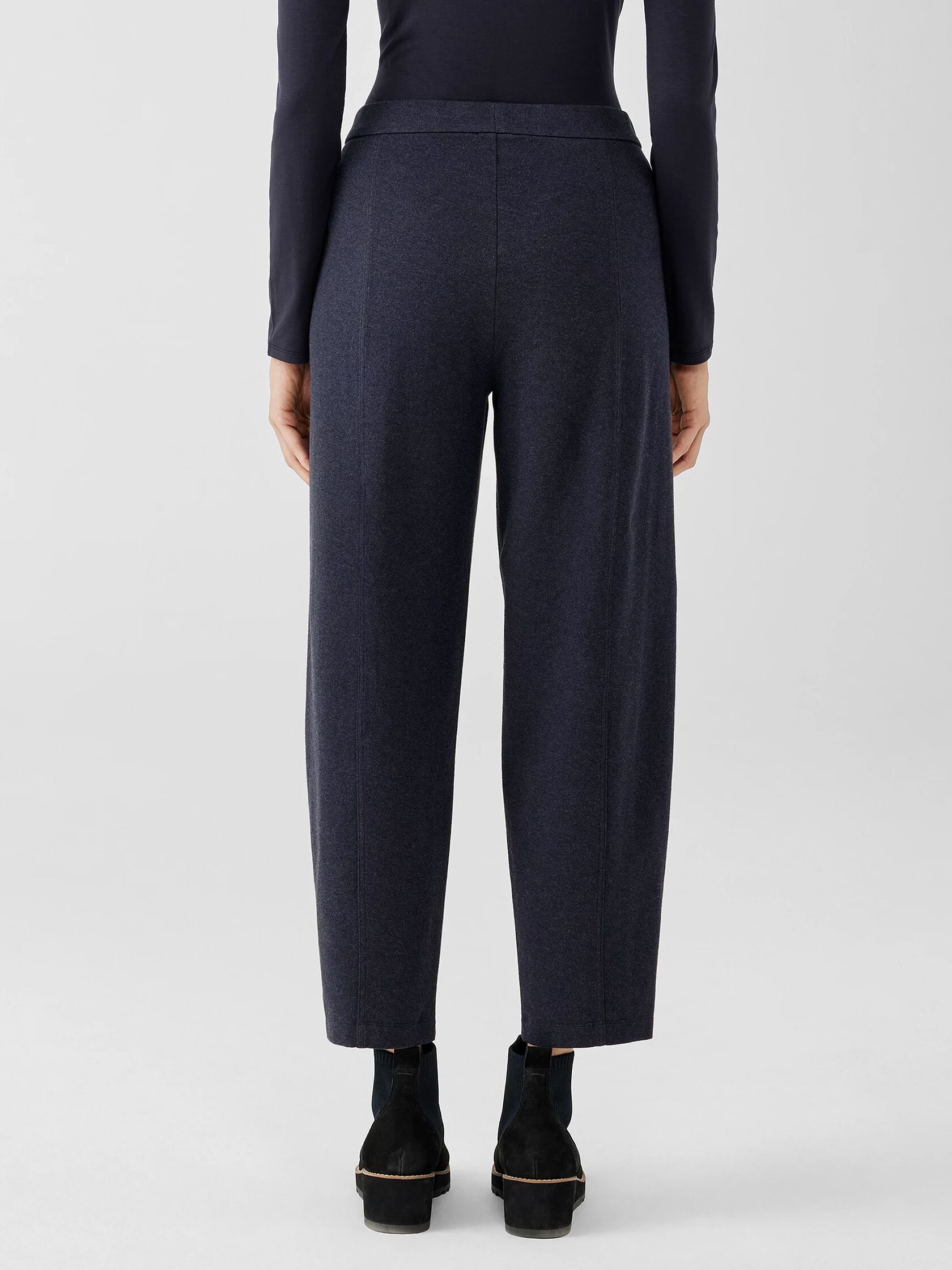 Organic Cotton Melange Crepe Lantern Pant