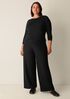Sheer Cotton Blend Knit Round Neck Tee