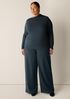 Stretch Jersey Knit Drape Neck Top