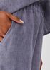 Washed Organic Linen Delave Wide-Leg Pant
