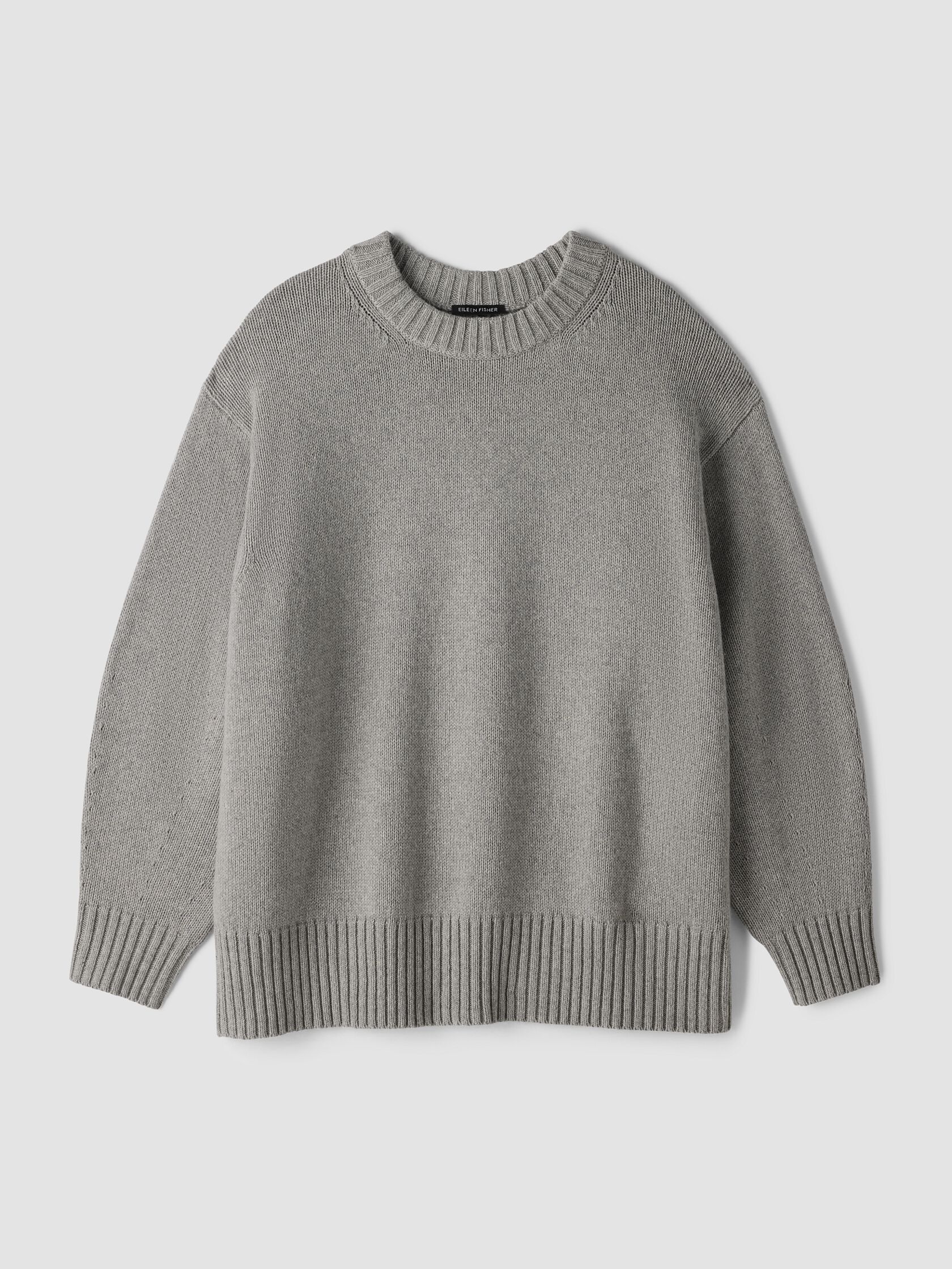 Cotton & Recycled Cashmere Crew Neck Top