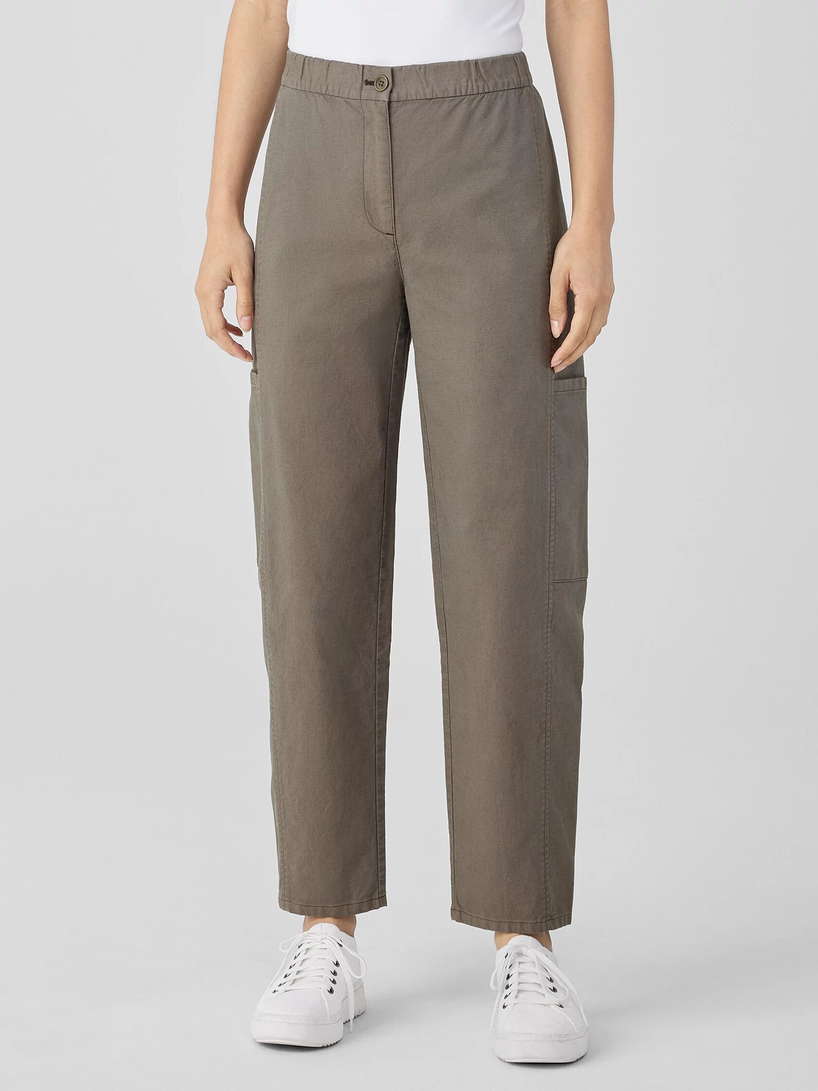 Cotton Hemp Stretch Lantern Pant