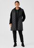 Eggshell Recycled Nylon Hooded Coat