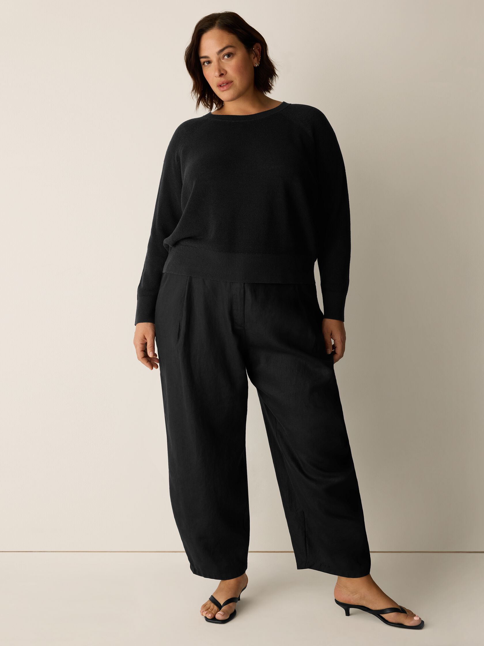 Organic Linen Cotton Wedge Sweater