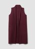 Lightweight Boiled Wool Shawl Collar Vest in Regenerative Wool