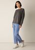 Cozy Brushed Terry Hug Crew Neck Long Top