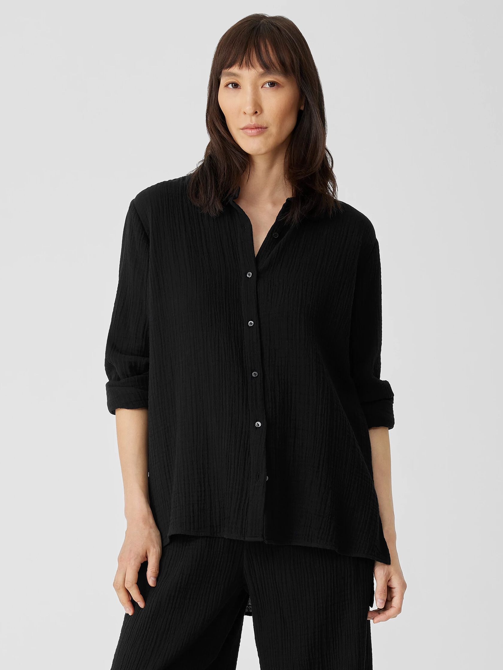 Organic Cotton Gauze Classic Collar Shirt