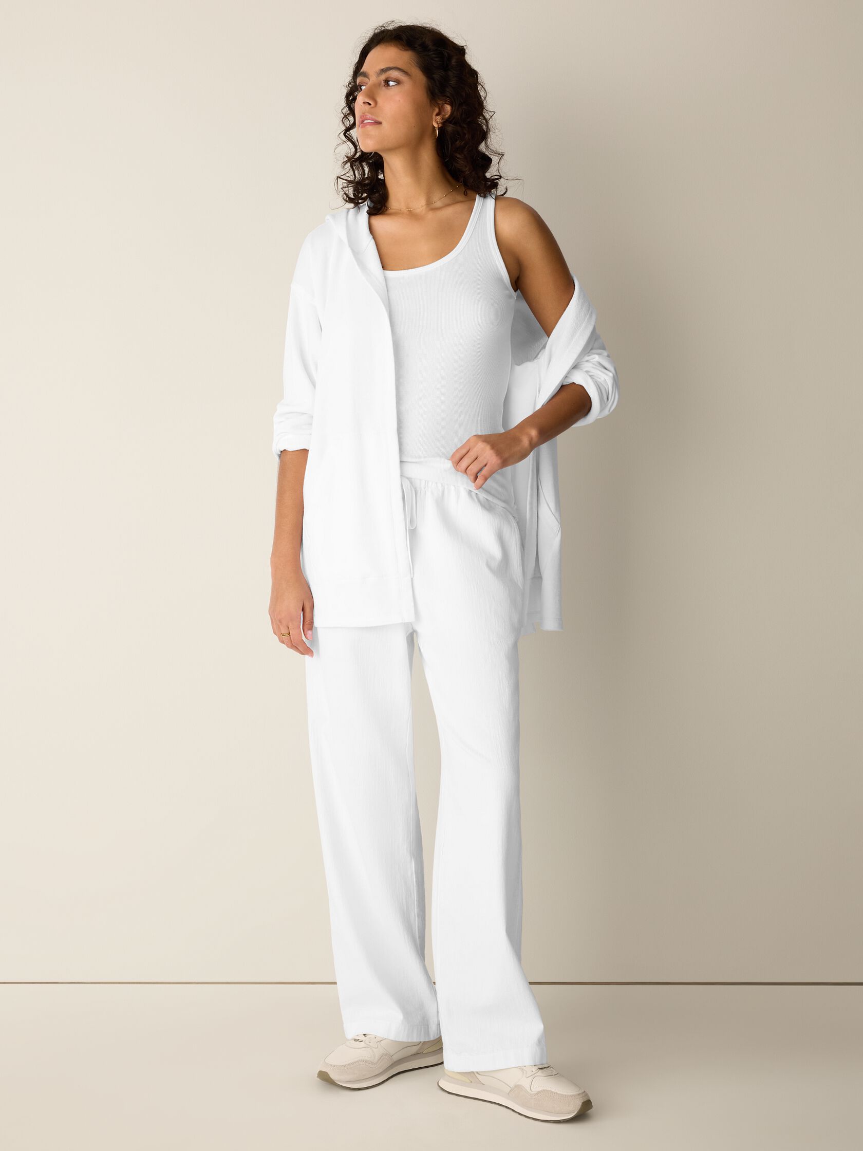 Garment-Dyed Organic Cotton Terry Hooded Jacket