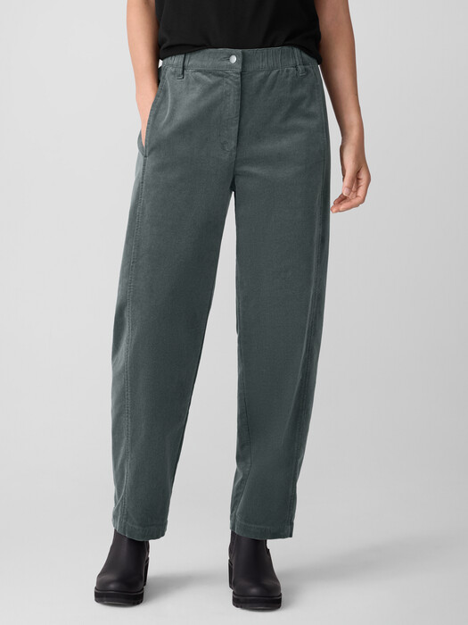 Organic Cotton Stretch Corduroy Lantern Pant