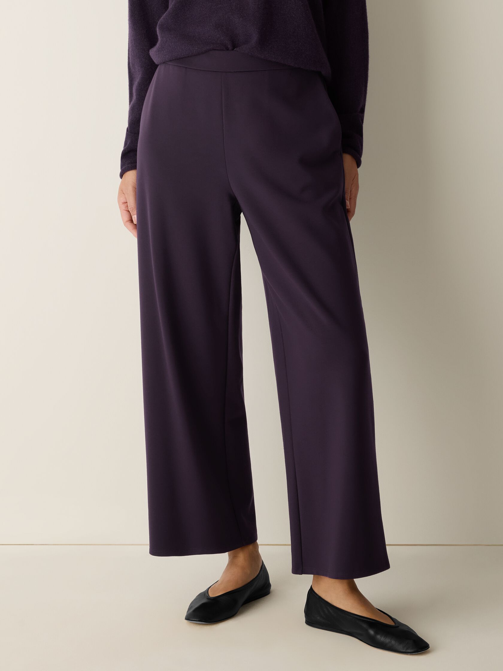 Washable Flex Ponte Wide-Leg Pant