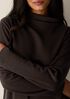 Cozy Brushed Terry Hug Funnel Neck Long Top
