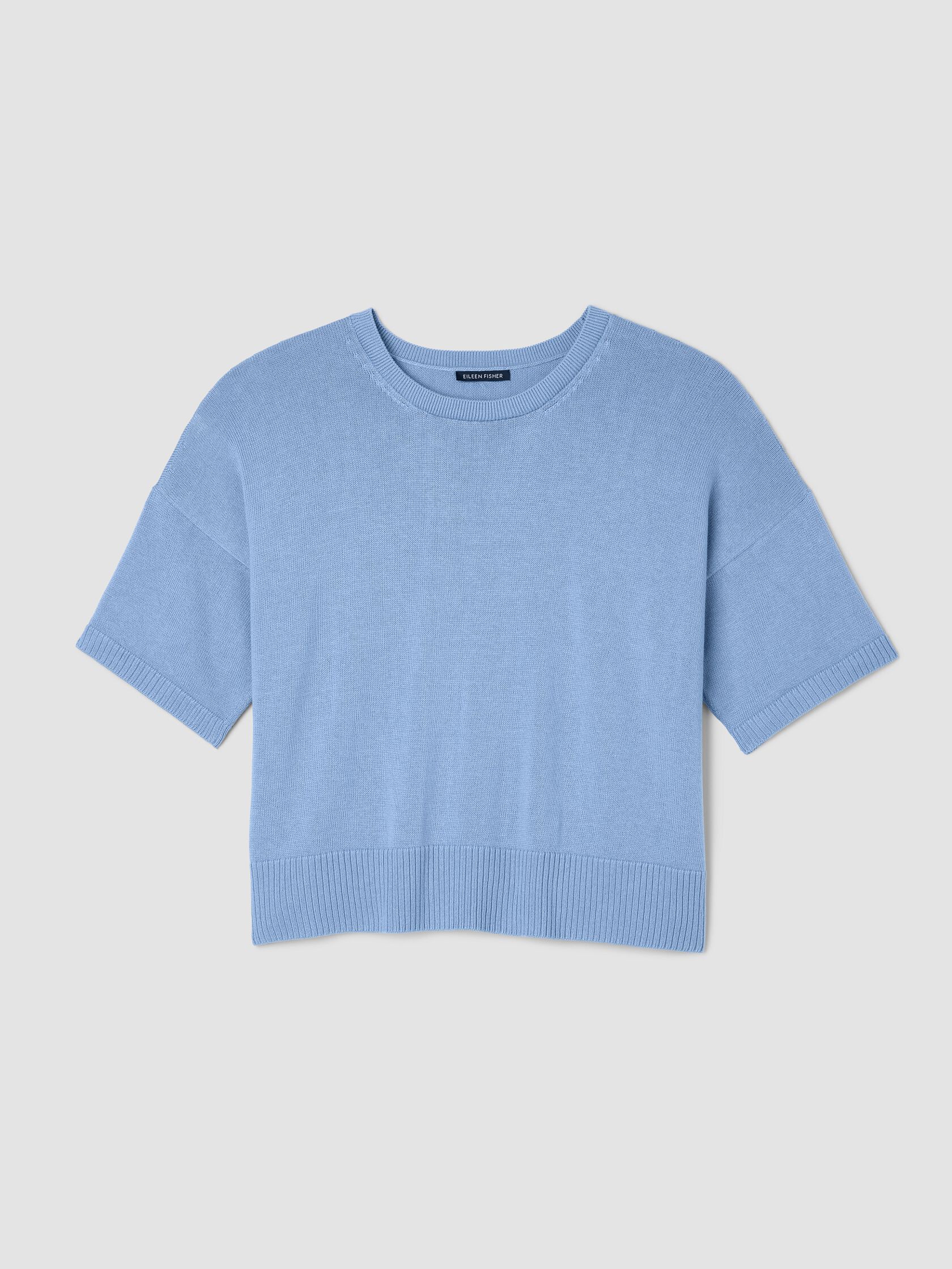 Peruvian Cotton Blend Elbow-Sleeve Top