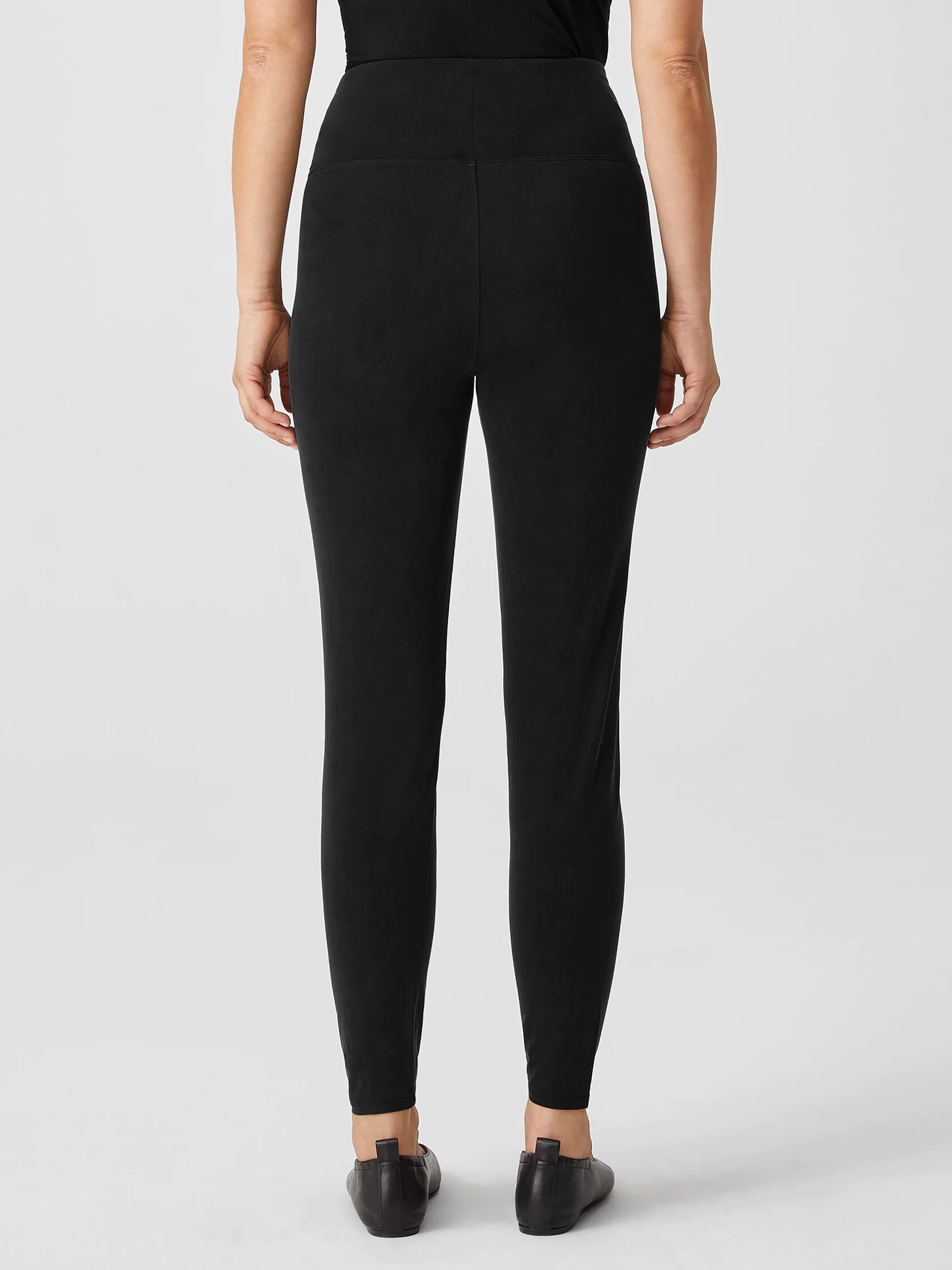 Sandwashed Cupro Knit High-Waisted Leggings