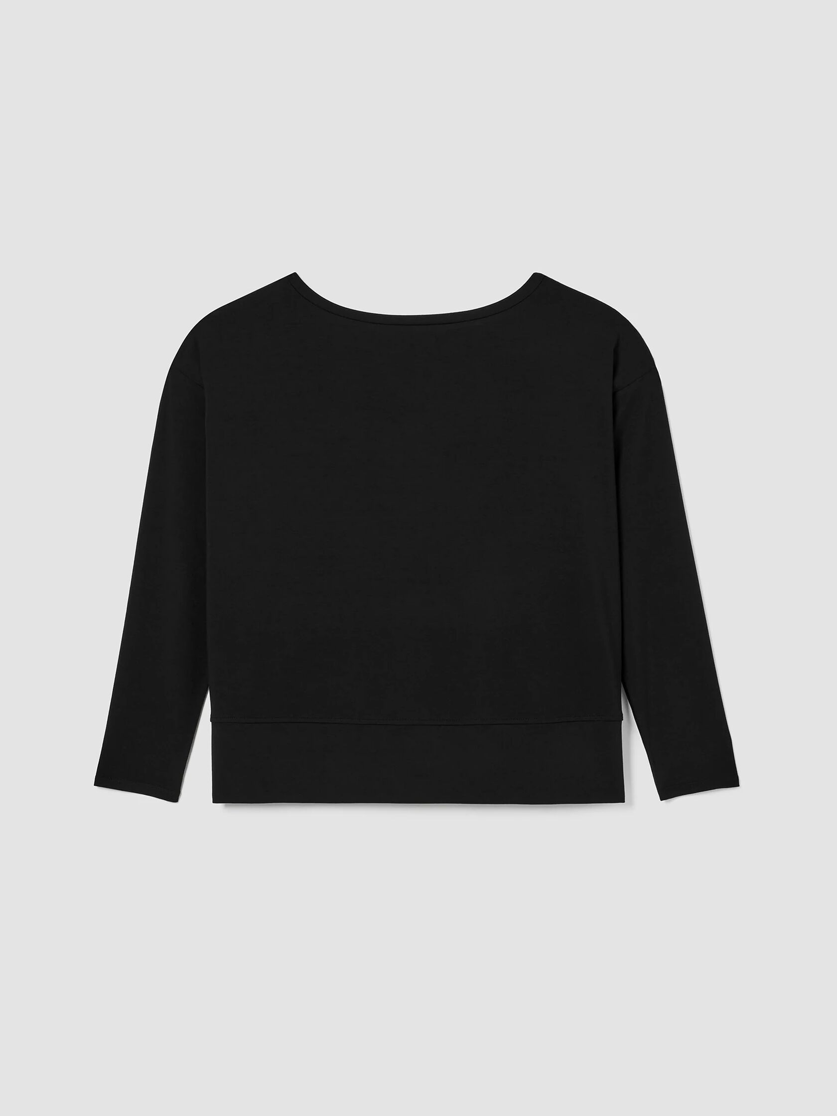 Stretch Jersey Knit Bateau Neck Top