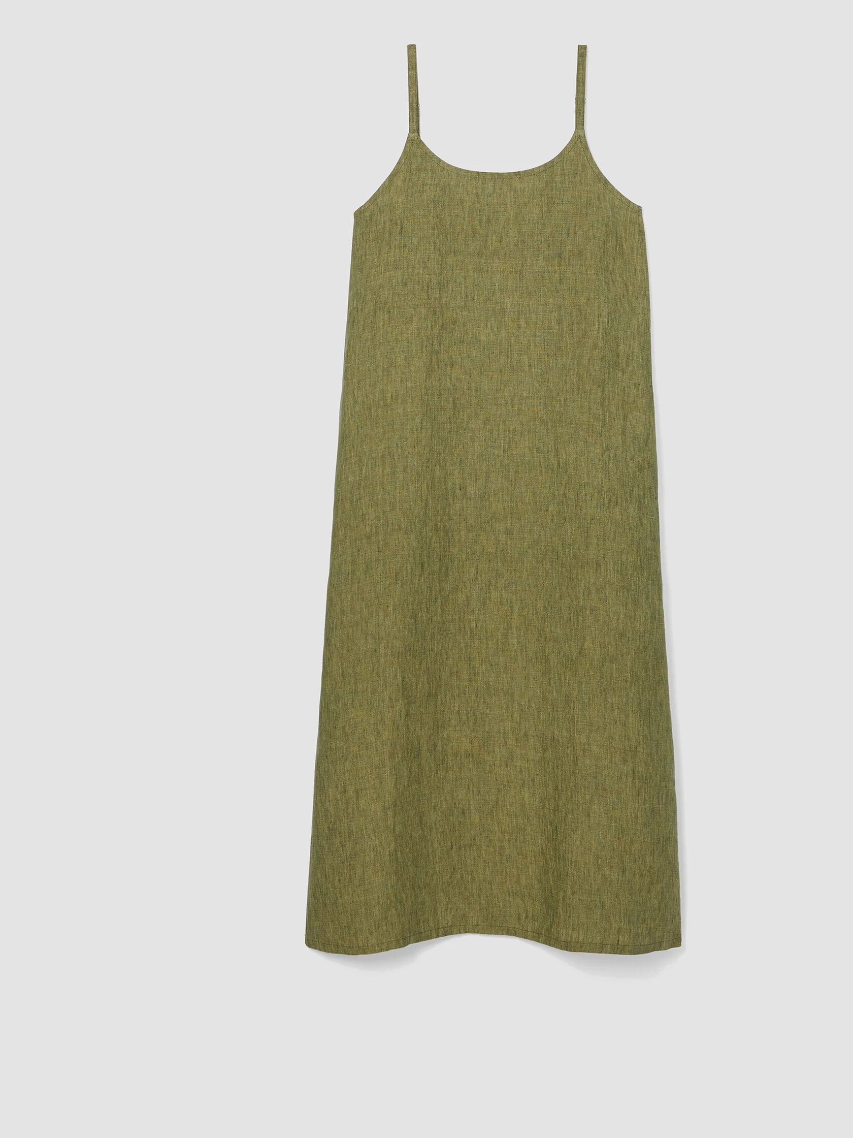 Washed Organic Linen Delave Cami Dress