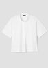 Washed Organic Cotton Poplin Split Neck Top