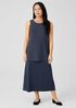 Silk Georgette Crepe Ballet Neck Tank