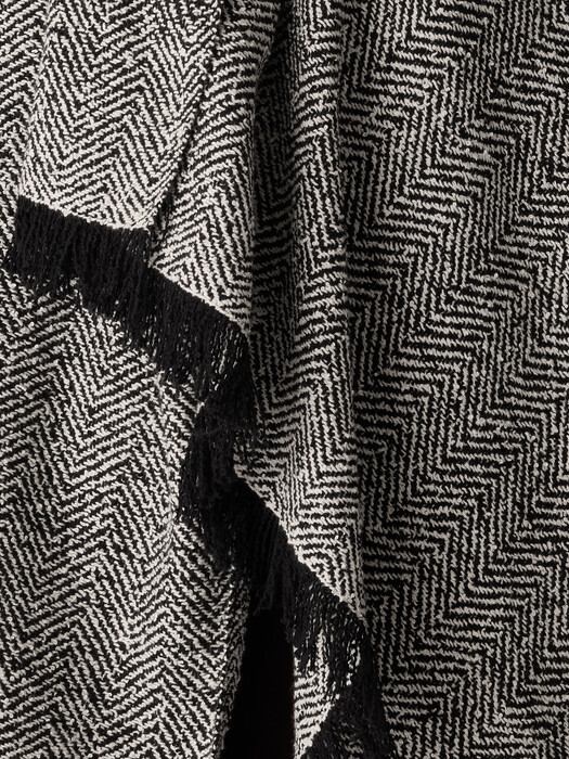 Handloomed Organic Cotton Herringbone Scarf