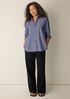 Striped Organic Cotton Poplin Classic Collar Shirt