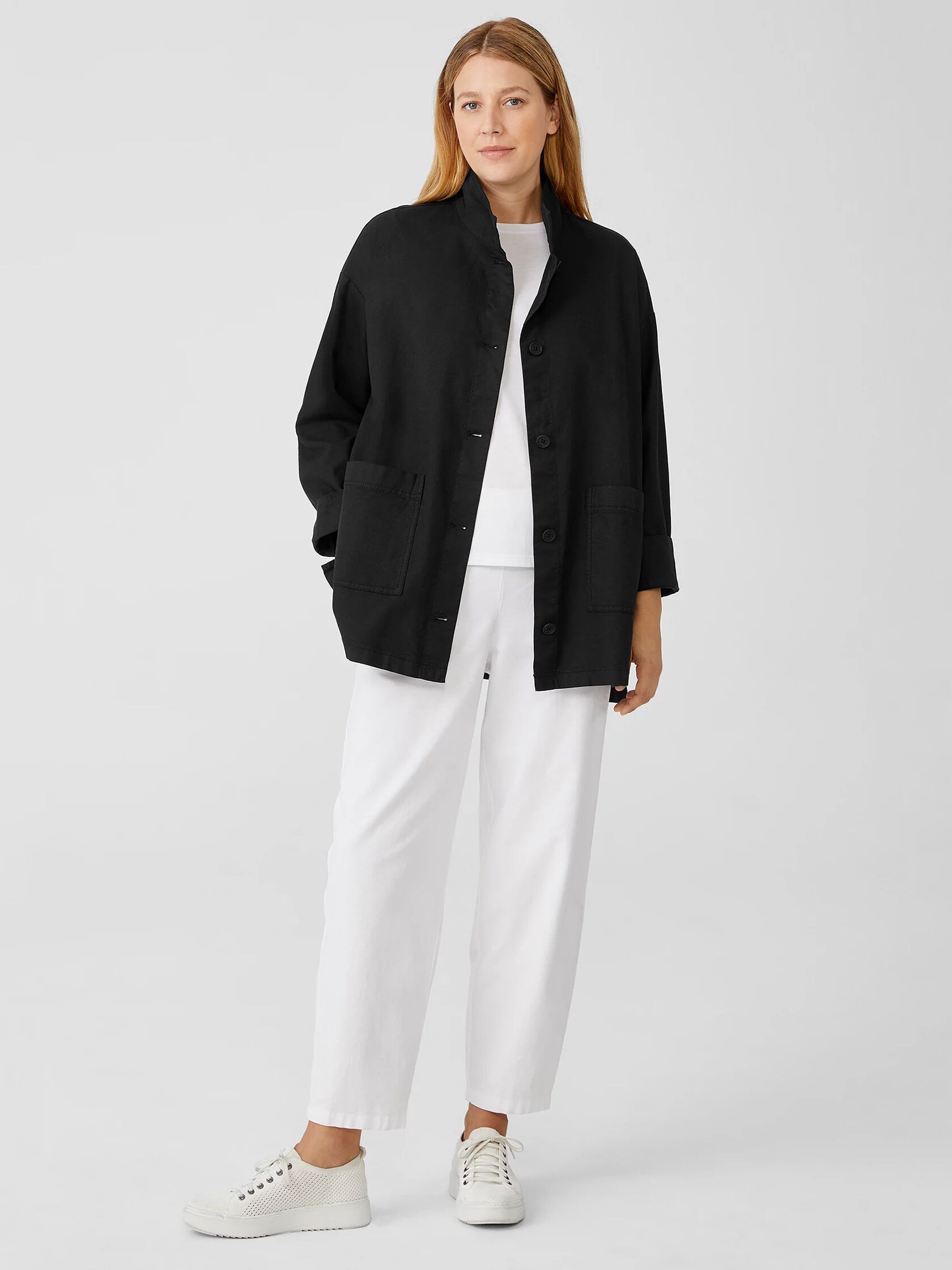 Organic Cotton Hemp Stand Collar Jacket