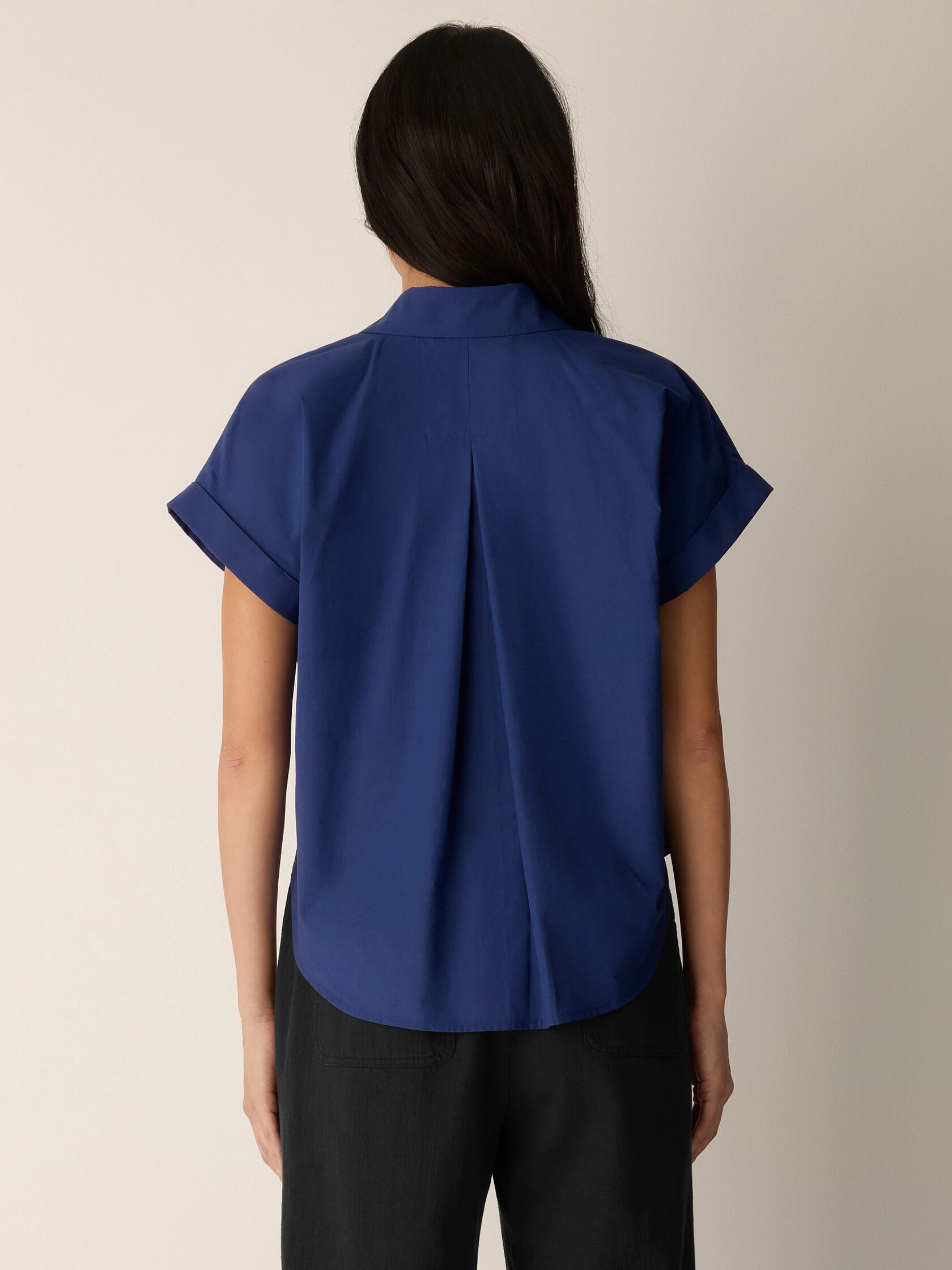 Organic Cotton Poplin Notch Collar Shirt