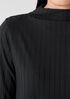 Washable Stretch Rib Funnel Neck Dress
