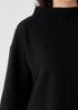 Lightweight Boiled Wool Funnel Neck Top in Regenerative Wool