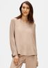 Silk Georgette Crepe V-Neck Top