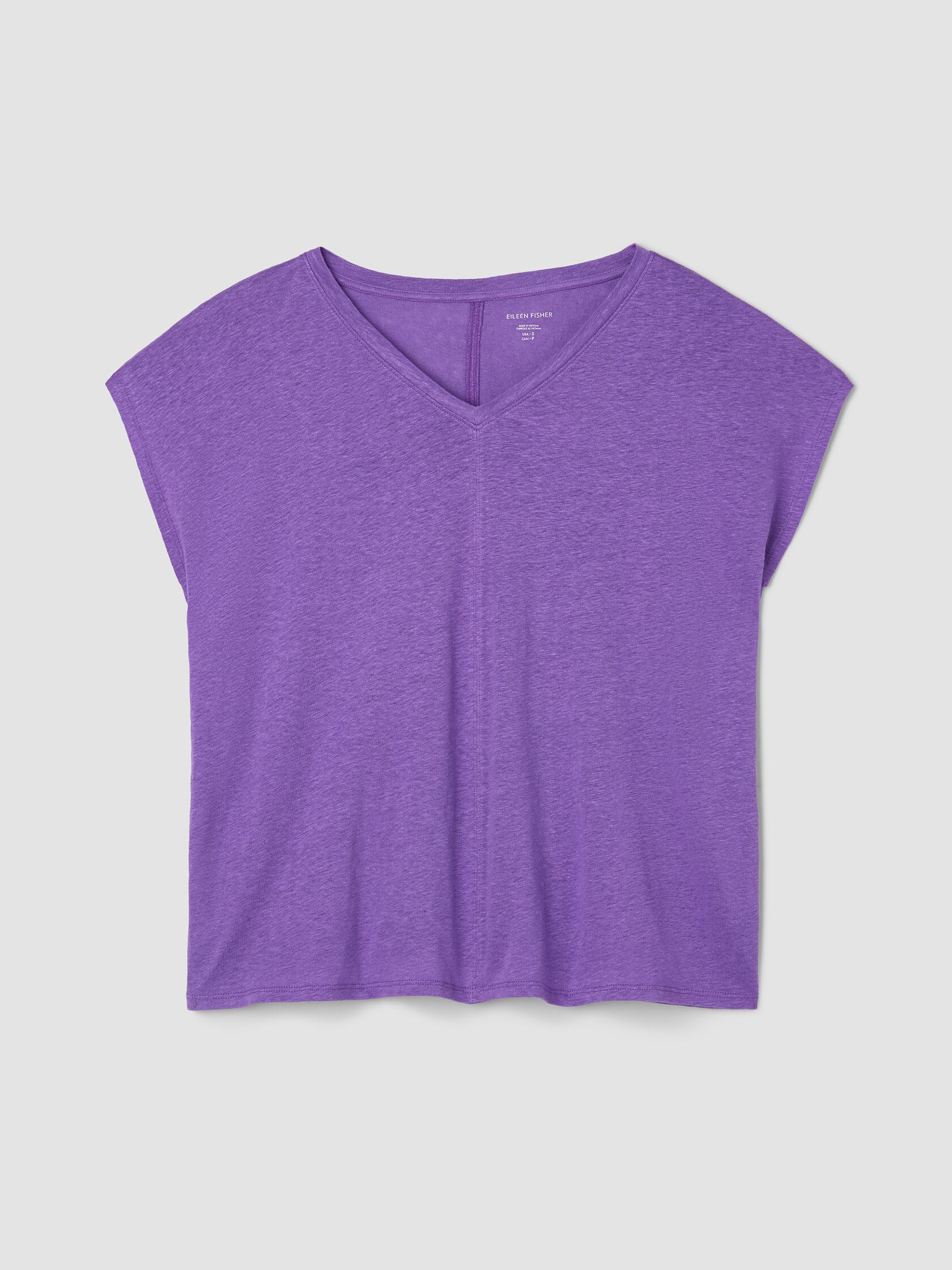 Organic Linen Jersey V-Neck Tee