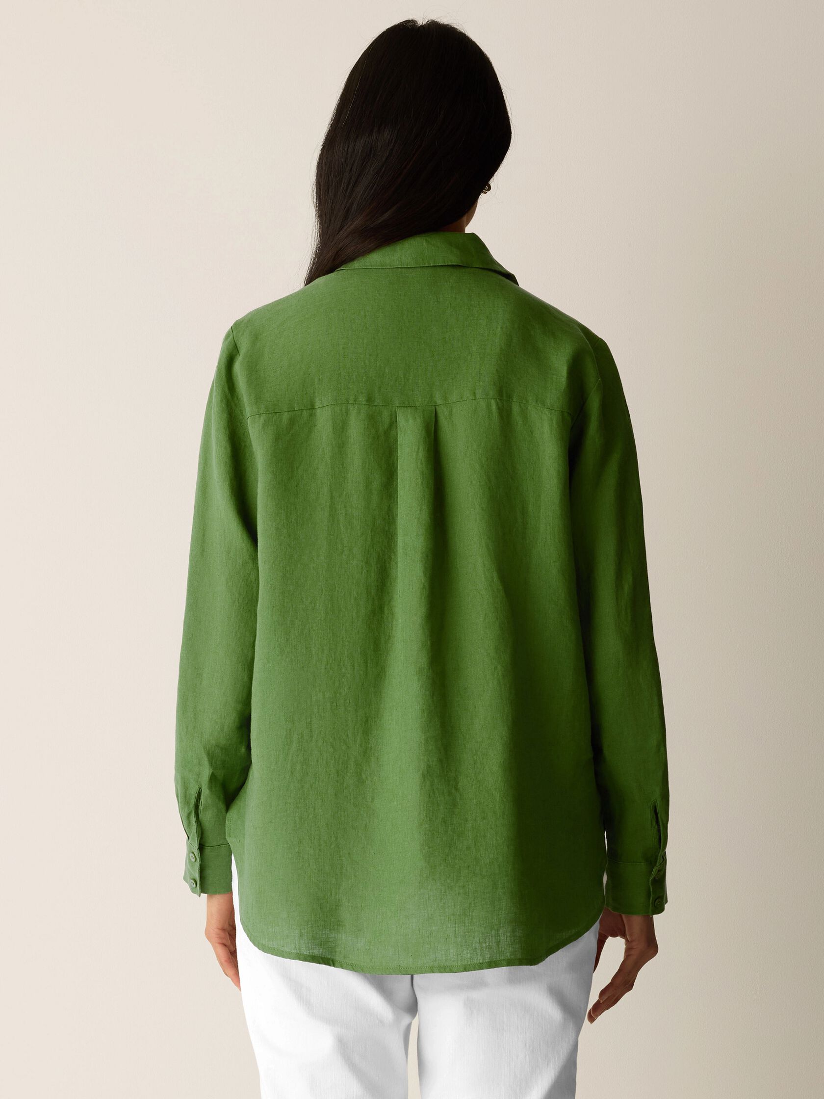 Organic Handkerchief Linen Classic Collar Shirt