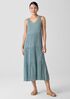 Crushed Silk Tiered Dress