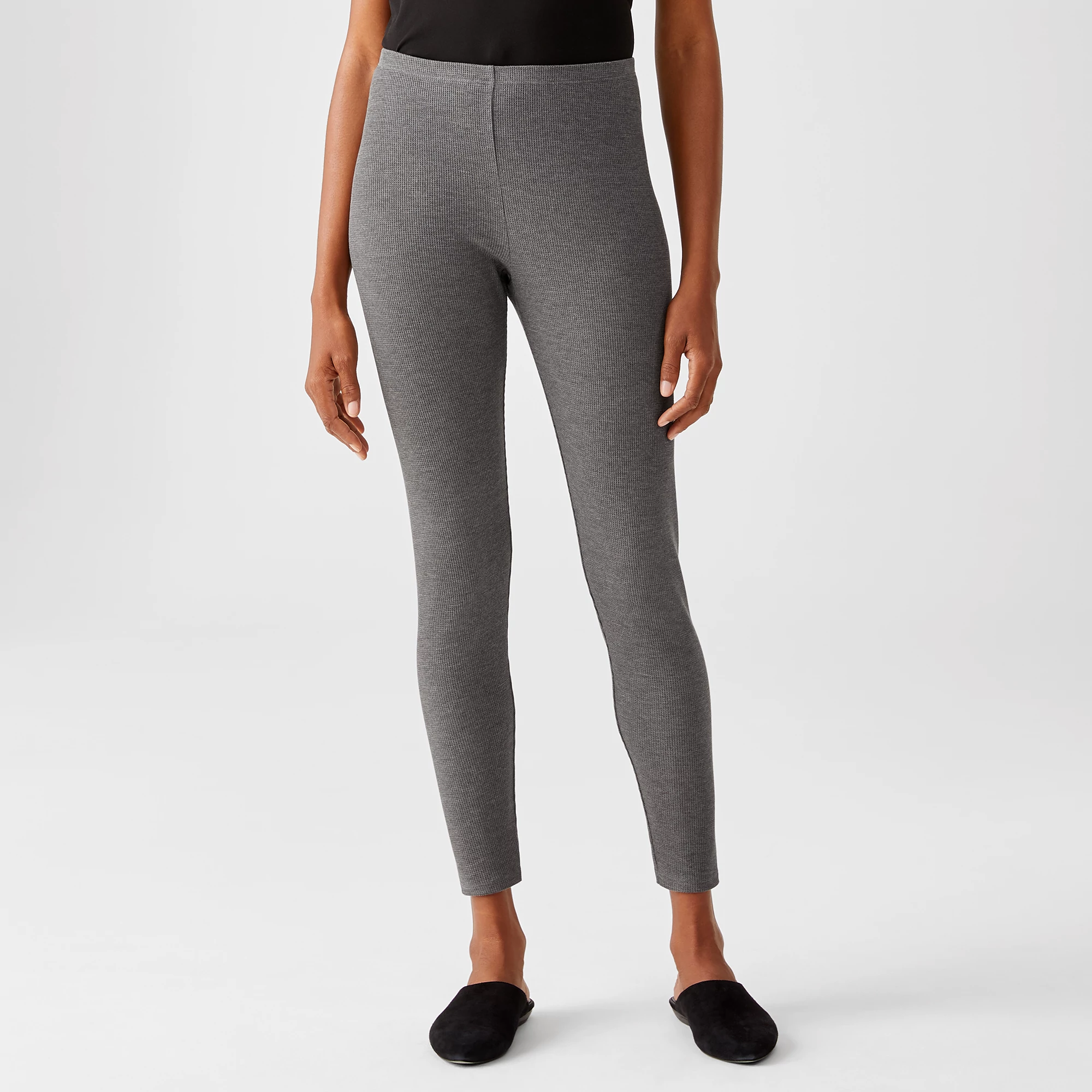 Waffle Stretch Knit Leggings | EILEEN 