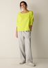 Garment-Dyed Organic Cotton Terry Bateau Neck Top