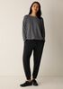 Striped Cozy Brushed Terry Box-Top