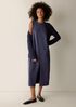 Pima Cotton Stretch Jersey Crew Neck Dress