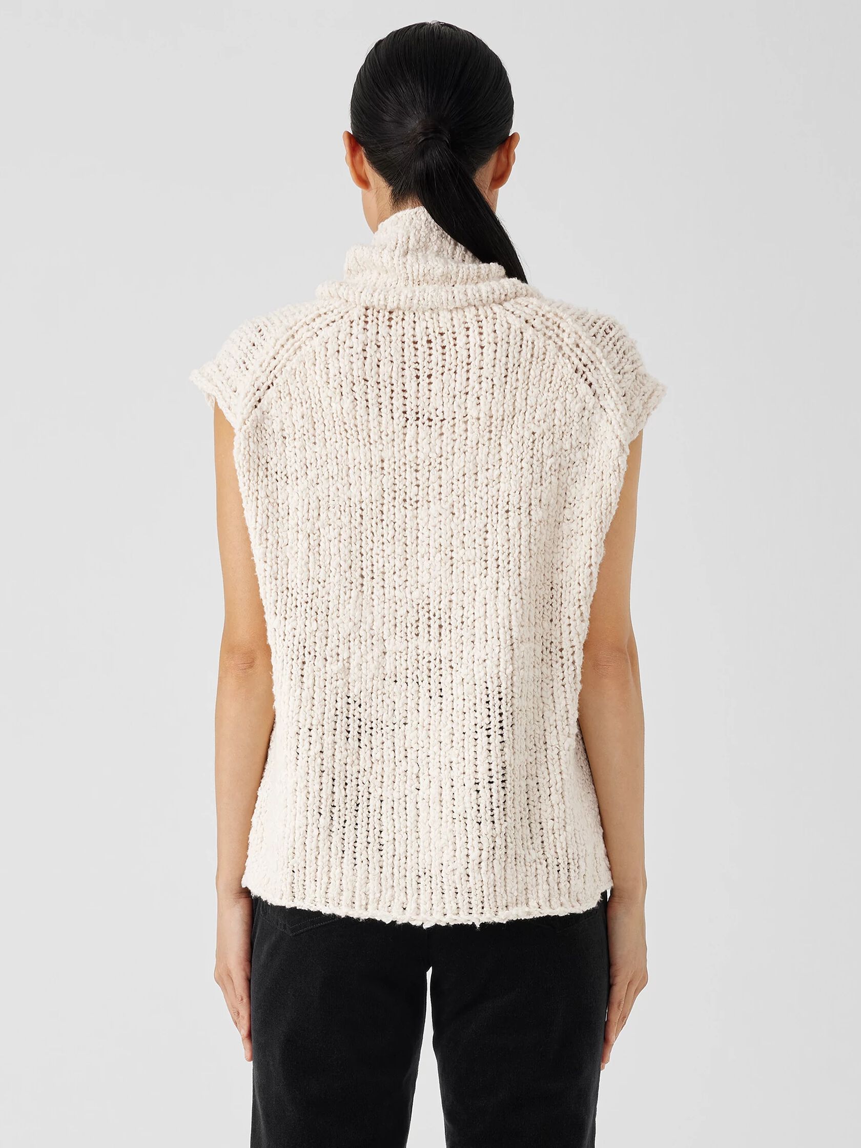 Peruvian Organic Cotton Lofty Slub Turtleneck Top